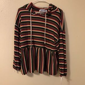 Striped Peplum Top